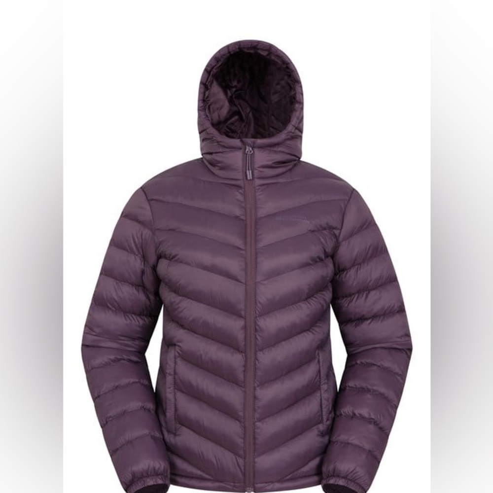Women's Lightweight Hooded Down Jacket - Purple